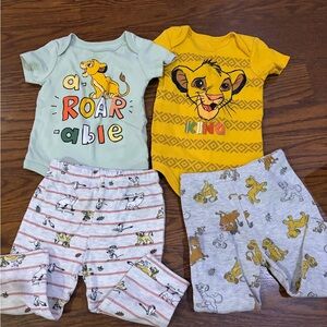 Disney lion King bodysuit and pant set baby 12M